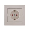 Розетка 1-м СП Rain 16А IP20 защ. шторки керамика бел. LEZARD 703-0202-124