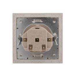 Розетка 1-м СП Rain 16А IP20 защ. шторки керамика бел. LEZARD 703-0202-124