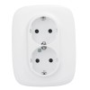 Розетка 2-м СП Valena Allure 16А IP20 250В 2х2P+E защ. шторки безвинт. клеммы с лицев. панелью бел.