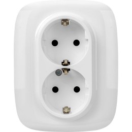 Розетка 2-м СП Valena Allure 16А IP20 250В 2х2P+E защ. шторки безвинт. клеммы с лицев. панелью бел.