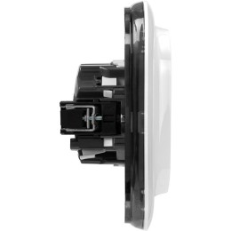 Розетка 2-м СП Valena Allure 16А IP20 250В 2х2P+E защ. шторки безвинт. клеммы с лицев. панелью бел.