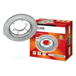Светильник точечный GX53R-crystal R12L GX53 IP20 230В встраив. с подсветкой прозр./хром. IN HOME 469