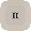 Устройство зарядное Valena Allure с 2-мя USB-разъемами 240В/5В 1500мА с лиц. панелью сл. кость Leg 7
