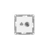 Розетка телевизионная и компьютерная СП Эпика TV+RJ45 кат.5 механизм бел. EKF UP1-SOW-TV+RJ