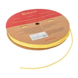Трубка термоусадочная ТУТ нг 4/2 желт. (уп.200м) EKF tut-4-y