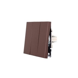 Выключатель 3-кл. СП ZIMA IP20 10А безвинт. зажим шоколад LEZARD 704-7388-109QC