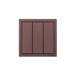 Выключатель 3-кл. СП ZIMA IP20 10А безвинт. зажим шоколад LEZARD 704-7388-109QC