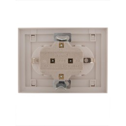 Розетка 2-м СП Rain с заземл. керамика бел. LEZARD 703-0202-127