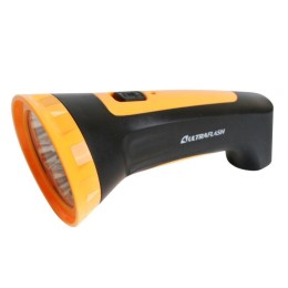 Фонарь аккумуляторный LED3807M 7LED 2 режима аккум. SLA 220В пластик. черн./желт. (кор.) Ultraflash
