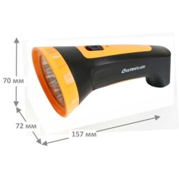 Фонарь аккумуляторный LED3807M 7LED 2 режима аккум. SLA 220В пластик. черн./желт. (кор.) Ultraflash