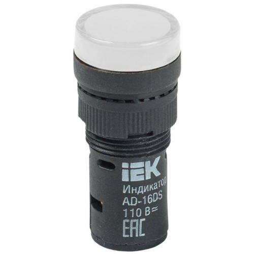 Лампа светосигнальная AD16DS d16мм 110В AC/DC бел. KARAT IEK BLS10-ADDS-110-K01-16
