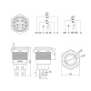 Кнопка антивандальная d19 12В Фикс (5с) ON-OFF/OFF-ON подсв/красн. Rexant 36-3420