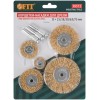 Корщетки со штифтом набор 5шт (колеса 25/38/50/63/75мм) FIT 38572