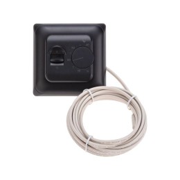 Терморегулятор механический R70XT с датчиком температуры пола и LED-индикатором 16А/5Вт черн. Rexant