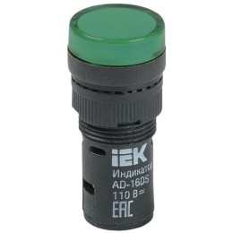 Лампа светосигнальная AD16DS d16мм 110В AC/DC зел. KARAT IEK BLS10-ADDS-110-K06-16
