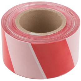 Лента сигнальная 75ммх250м красн.-бел. КУРС 11850