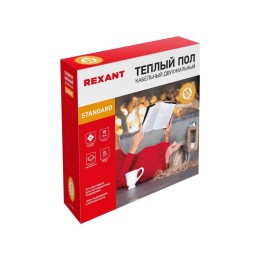 Комплект "Теплый пол" (кабель) двухжил. 900Вт 60м 5.6-7.5кв.м RND-60-900 в стяжку Rexant 51-0517-3