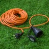 Удлинитель 1х10м без заземл. 6А IP44 UG/UCK-1N/2х0.75/10M/O Orange ПВС 2х0.75 оранж. (бухта) Uniel U