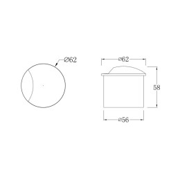 Светильник Biscotti 3Вт 3000К IP65 встраив. Maytoni O035-L3W3K