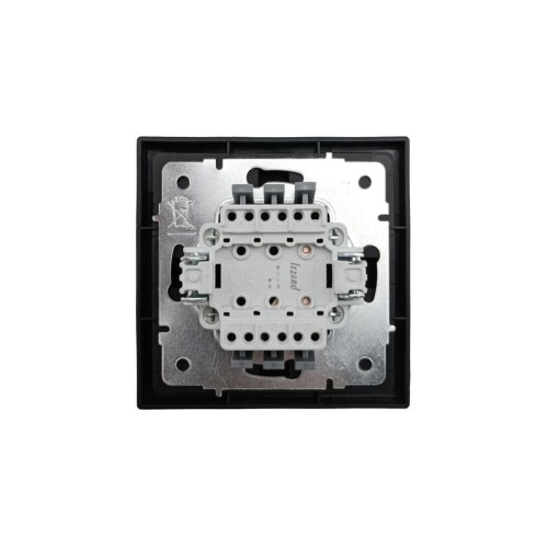 Выключатель проходной 1-кл. СП ZIMA IP20 10А безвинт. зажим черн. бархат LEZARD 704-4288-105QC