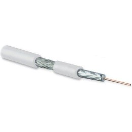 Кабель коаксиальный COAX-SAT703N-WH-100 SAT703N 75Ом жил. - 17 AWG (1.13мм медь solid) экран - фольг