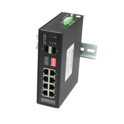 Коммутатор промышленный Hi PoE SW-80802/I(Port 90Вт 300Вт) Gigabit Ethernet на 8GE PoE + 2 GE SFP по