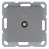 Розетка телевизионная оконечная TV Ф9.5мм механизм алюм. Jasmart G6001S
