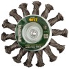 Корщетка-колесо со штифтом стальная витая проволока 75мм FIT 38585