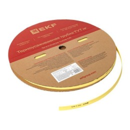 Трубка термоусадочная ТУТ нг 10/5 желт. (уп.100м) EKF tut-10-y