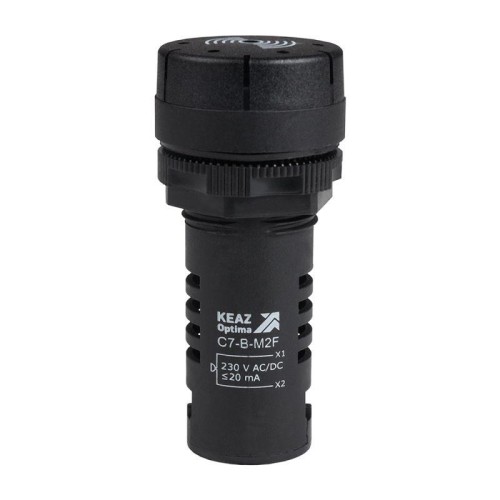 Зуммер с непрерывным сигналом OptiSignal Compact D22 С7-B-M2C черн. 230В AC/DC КЭАЗ 362182