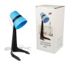 Светильник ULO-K22 D/E14/A BLACK/BLUE настольный 40Вт E14 механич. выкл. черн. с син. Uniel UL-00009