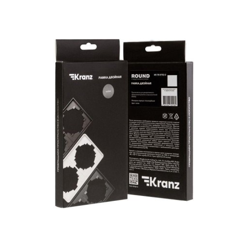 Рамка 2-м ROUND MIELE титан Kranz KR-78-0752-2