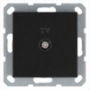 Розетка телевизионная оконечная TV Ф9.5мм механизм антрацит Jasmart G6001B