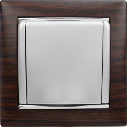 Рамка 1-м Valena темн. дерево/сереб. Leg 770371