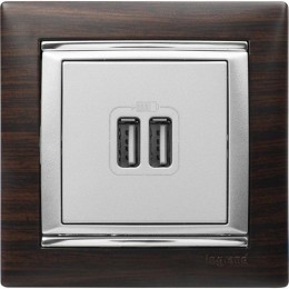 Рамка 1-м Valena темн. дерево/сереб. Leg 770371