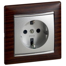 Рамка 1-м Valena темн. дерево/сереб. Leg 770371