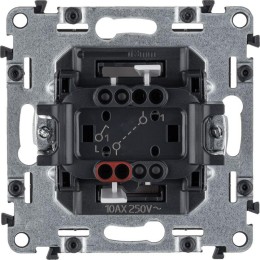 Выключатель 1-кл. СП Valena Life 10А IP20 250В 10AX с лицев. панелью безвинтов. зажимы механизм бел.