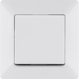 Выключатель 1-кл. СП Valena Life 10А IP20 250В 10AX с лицев. панелью безвинтов. зажимы механизм бел.