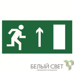 Знак безопасности NPU-1510.E11"Напр. к эвакуационному выходу прямо (прав.)" Белый свет a10889