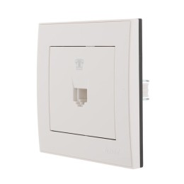 Розетка телефонная СП Rain RJ11 бел. LEZARD 703-0202-137