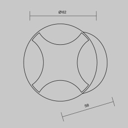 Светильник Biscotti 3Вт 3000К IP65 встраив. Maytoni O036-L3B3K