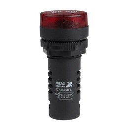 Зуммер с непрерывным сигналом OptiSignal Compact D22 С7-B-M4CL красн. с подсветкой 230В AC/DC КЭАЗ 3
