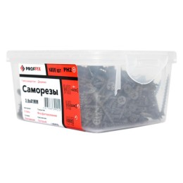 Саморез усиленный гипсокартон-дерево 3.8х41 (TWN) (контейнер) (уп.400шт) Tech-Krep PRO/Zitar 146433