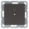 Розетка телевизионная оконечная TV Ф9.5мм механизм мокко Jasmart G6001Z