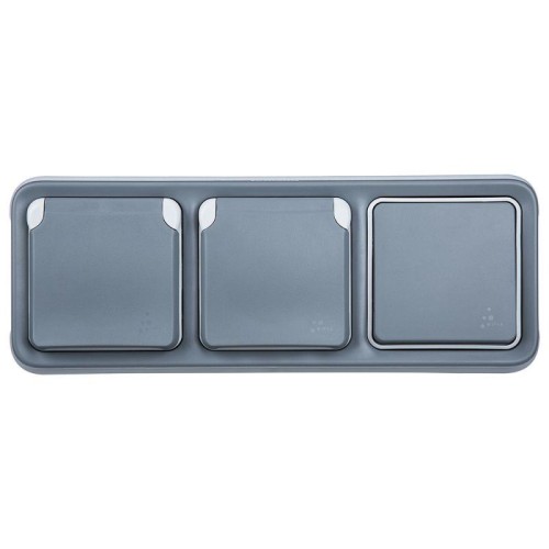 Переключатель проходной 1-кл. 1п СП Plexo 10А IP55 10AX механизм сер. Leg 069511