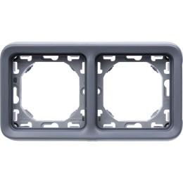 Рамка 2-м Plexo с суппортом горизонт. сер. Leg 069683