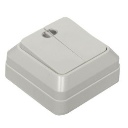 Выключатель 2-кл. ОП Рим 10А IP20 с индикатором бел. EKF ENV10-123-10