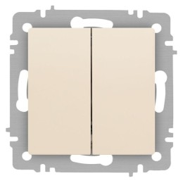 Переключатель 2-кл. СП Accent 6-107-02 10А IP20 250В AL/CU сл. кость Intro Б0063558