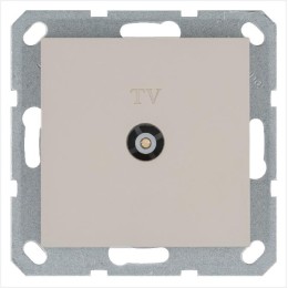 Розетка телевизионная оконечная TV Ф9.5мм механизм тауп Jasmart G6001T