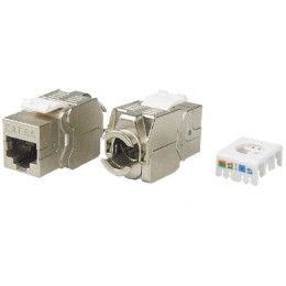 Вставка Keystone Jack RJ45 (8P8C) кат.6A (10G) экранир. KJ8-8P8C-C6A-180-TLS-SH-F-WH тип 180град. To